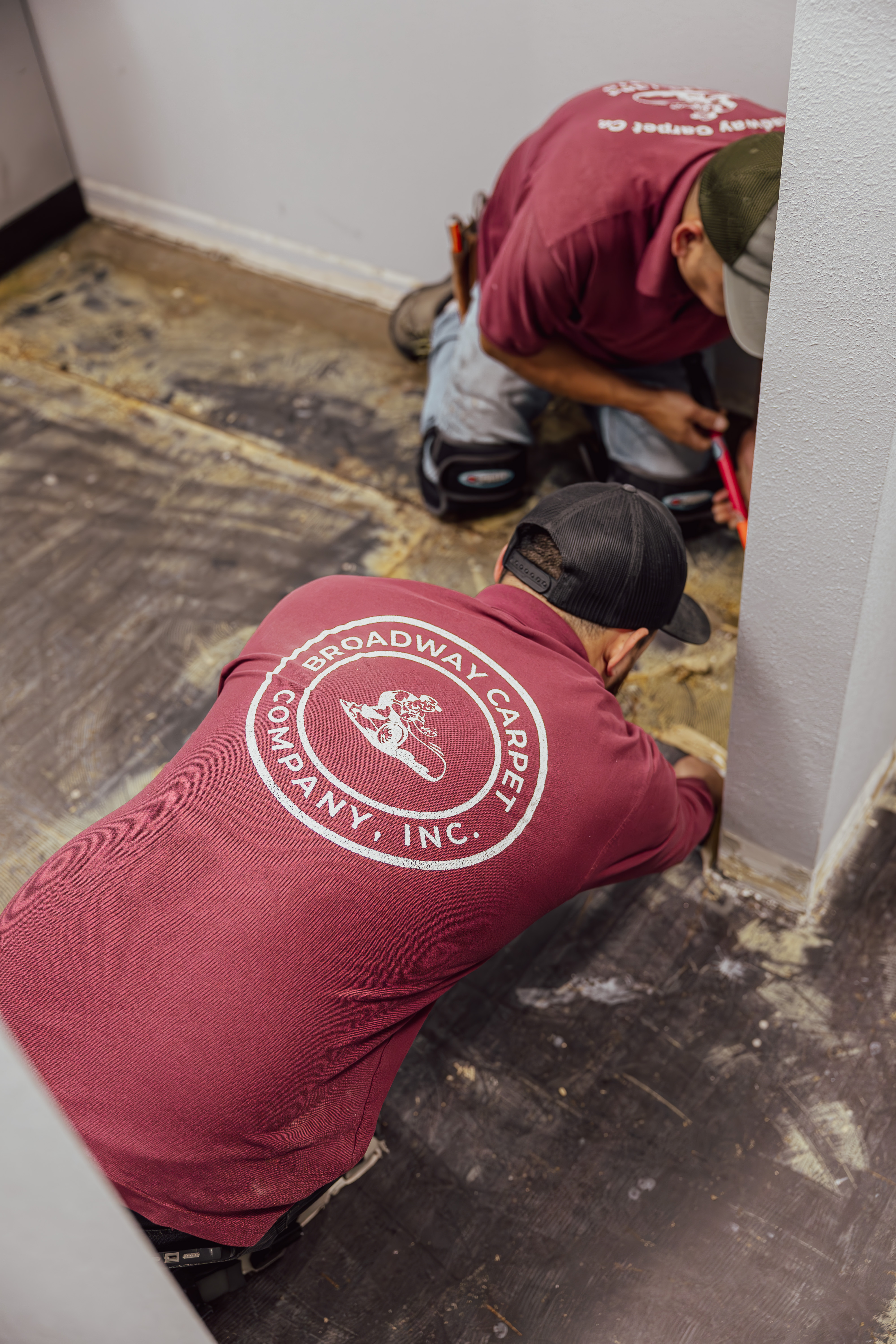 Broadway Carpet installer working